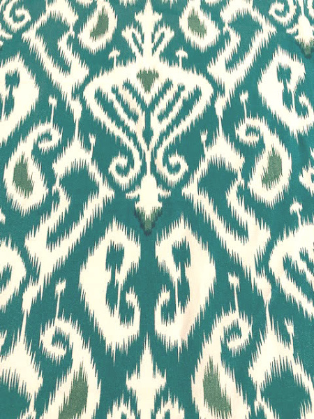 Штапель ИКАТ бирюза