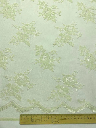 Гипюр "Букетики оливы" ткань