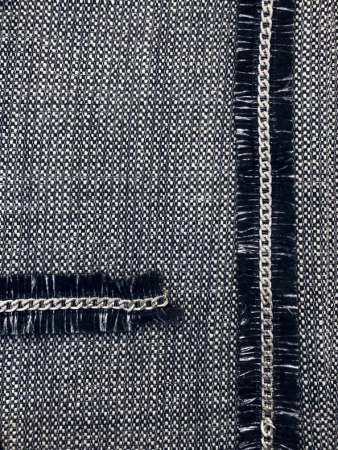 ткани Твид костюмный ШАНЕЛЬ черно-молочная