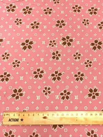 Микровельвет "Цветочки в стиле LV" припыленная роза ткани