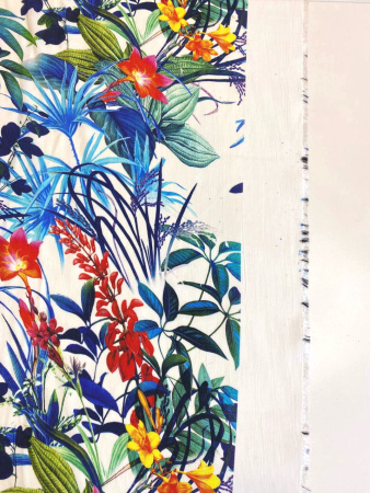 Вискоза ТРОПИКИ синие