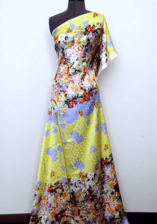 Шелк натуральный AMORE MIO желтый