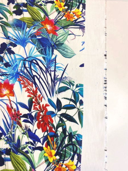 Вискоза ТРОПИКИ синие