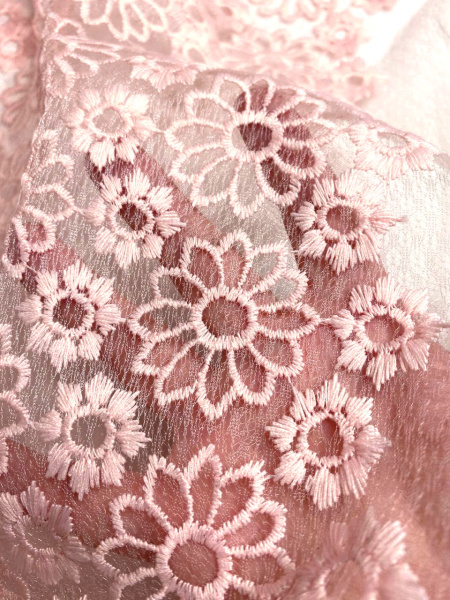 Кружевное полотно ЦВЕТОЧНОЕ АССОРТИ персик Кружевное полотно ЦВЕТОЧНОЕ АССОРТИ персик ткань