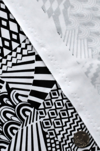 Бифлекс для купальников ГЕОМЕТРИЯ черно-белая 2