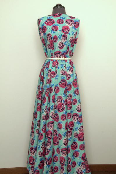 Креп плательно-блузочный МАЛИНОВЫЕ РОЗЫ мятный 3