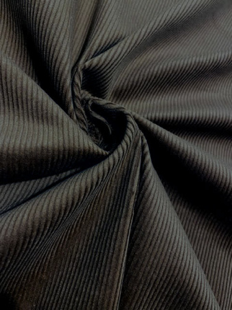 Вельвет однотонный ЧЕРНЫЙ ткани