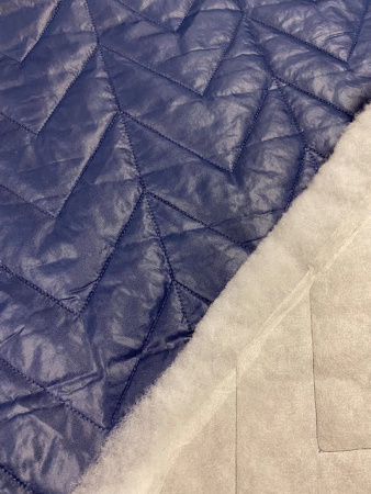 Стежка курточная "Зигзаг" темно-синяя