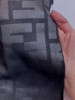 Замша однотонная ЛОГО черная