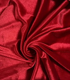 Бархат на трикотажной основе «Сочный красный»