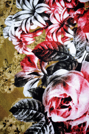 Шелк натуральный ЦВЕТОЧНАЯ ЛОЗА горчица