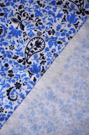 Бифлекс для купальников Мелкие синие узоры 2