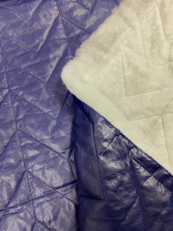 Стежка курточная "Зигзаг" темно-синяя