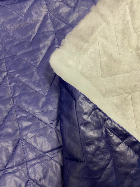 Стежка курточная "Зигзаг" темно-синяя