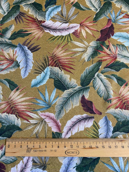 Вискоза ТРОПИЧЕСКИЕ ЛИСТЬЯ 