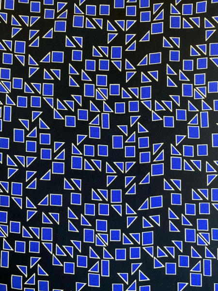 Вискоза ГЕОМЕТРИЯ синяя