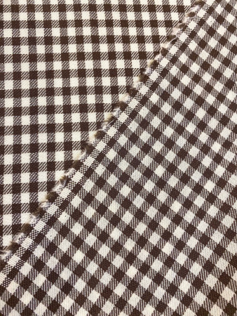 Шерсть костюмная КЛЕТОЧКА шоколадная ткани
