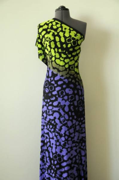 Трикотаж холодная вискоза Неоновый леопард 8