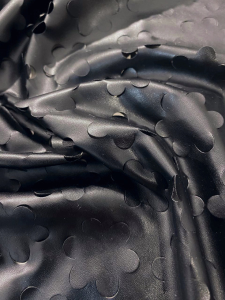 КОЖА искусственная ПЕРФОРИРОВАННЫЕ ЦВЕТОЧКИ