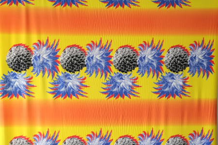 Бифлекс для купальников Крупные ананасы желт 5