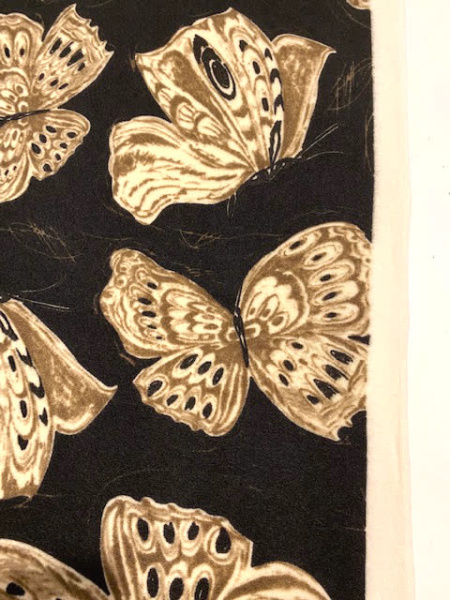 Трикотаж БАБОЧКИ темно-коричневый полотно