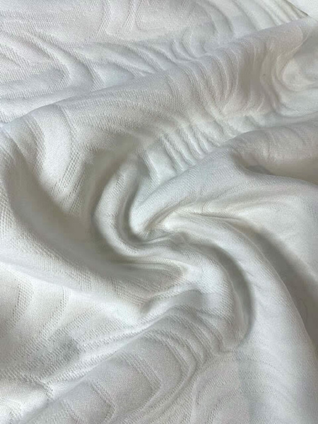 Жаккард трикотажный "Зимние узоры" молочный Жаккард трикотажный "Зимние узоры" молочный ткань