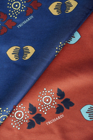 Шелк натуральный ГОРОЖАНКА синий