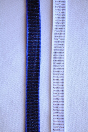 Тесьма с люрексом белая и синяя ТД-0018 3