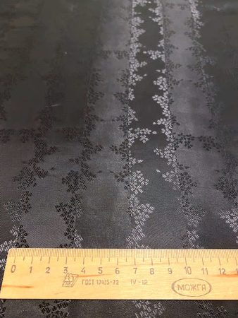 Ткань подкладочная (жаккард) "Цветочные гирлянды" 