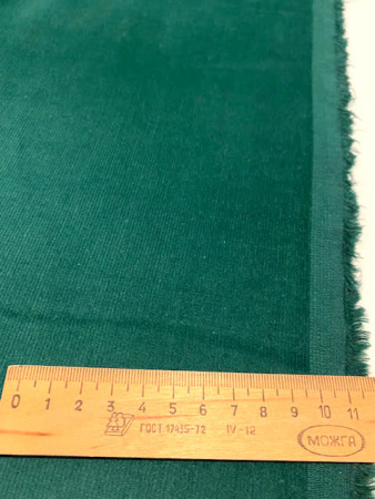 Микровельвет однотонный "Зеленый мох" ткани