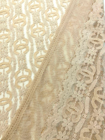 Кружевное полотно ЛОГО беж ткань