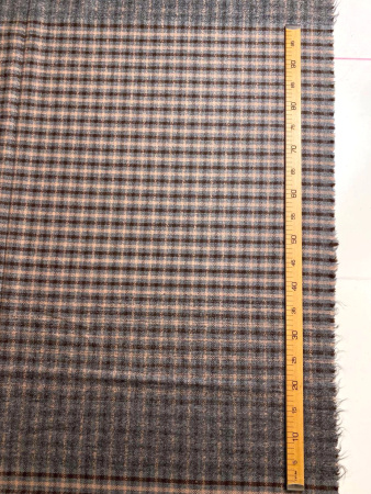 Ткань костюмная ТВИД серо - шоколадный ткани