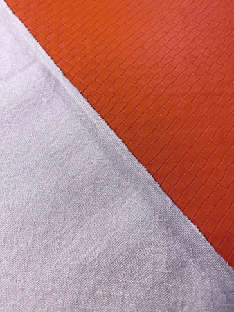 КОЖА искусственная ПЛЕТЕНКА терракот