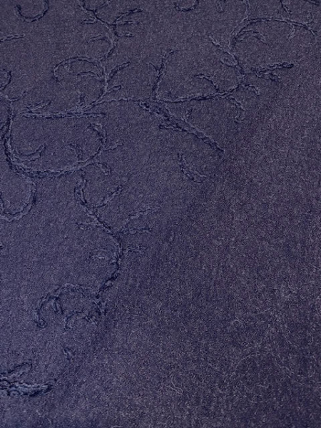 Лоден "Темно-синий" с вышивкой ткани