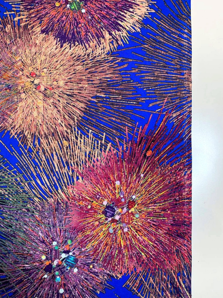 Штапель ФЕЙЕРВЕРК фон васильковый