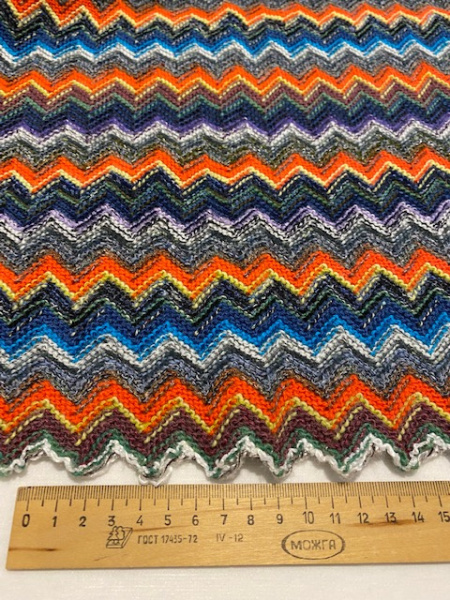 Трикотаж МИССОНИ ЗИМНИЙ оранжевый полотно