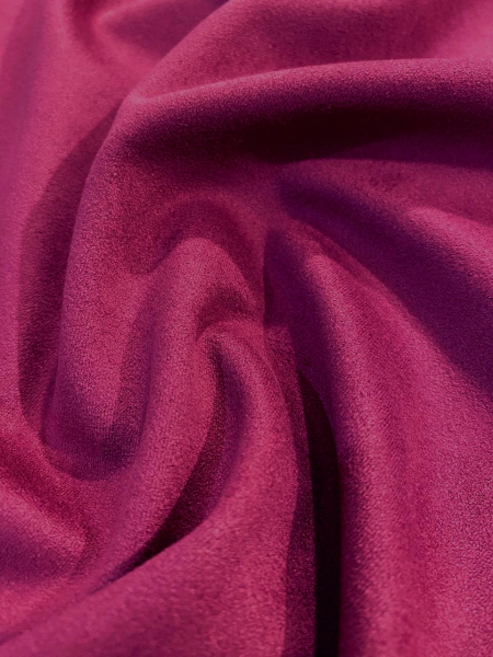 Замша ФУКСИЯ основа серый трикотаж