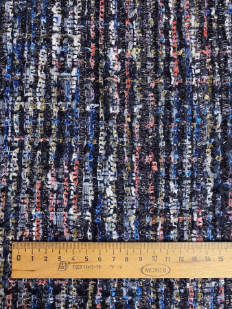 ткани Твид (Шанель) ЧЕРНЫЙ МЕЛАНЖ.