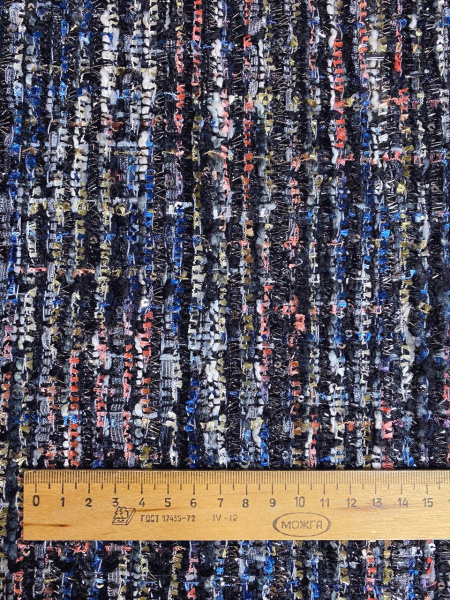 ткани Твид (Шанель) ЧЕРНЫЙ МЕЛАНЖ.