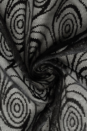 Кружевное полотно ЗАВИТКИ черный 2