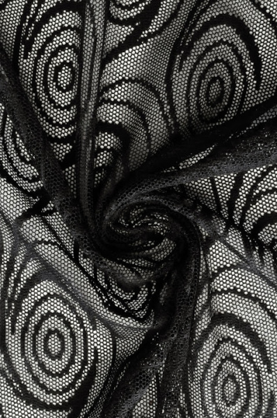 Кружевное полотно ЗАВИТКИ черный 2