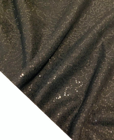 Лоден "Черный" с пайетками ткани