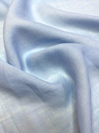 Лен однотонный ГОЛУБОЙ ЛЕД