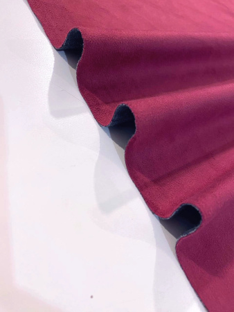 Замша ФУКСИЯ основа серый трикотаж