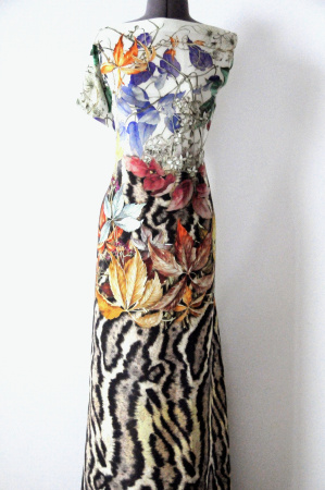 Шелк натуральный ОСЕННИЙ САФАРИ светлый