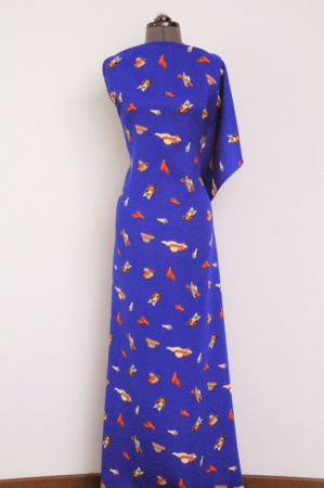 Креп плательный ДАМСКИЕ ШТУЧКИ синий 4