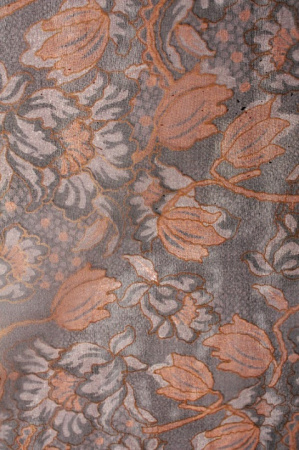 Органза МАГИЯ ОСЕНИ шоколадно-черный