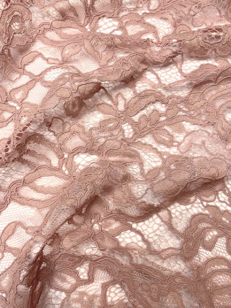 Кружевное полотно "Французские узоры" пыльная роза Кружевное полотно "Французские узоры" пыльная роза ткань