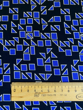 Вискоза ГЕОМЕТРИЯ синяя