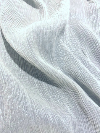 Крэш - шифон натуральный МОЛОЧНЫЙ